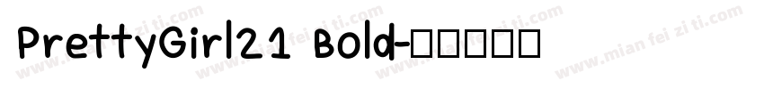 PrettyGirl21 Bold字体转换